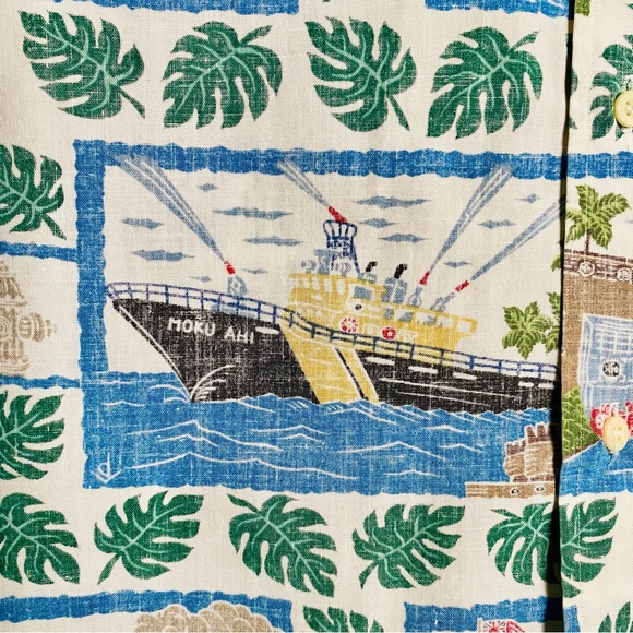 Vintage Reyn Spooner Dietrich Varez Aloha Hawaiian Shirt Honolulu Fire Dept XXL - Picture 5 of 7